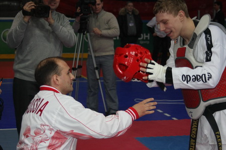 Артём Харко (справа) и его тренер Сергей Косьяненко.