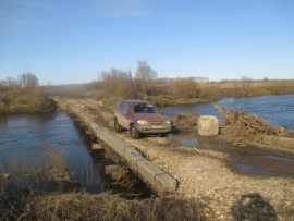 В Старожиловском районе открылся для движения ранее затопленный мост через Проню