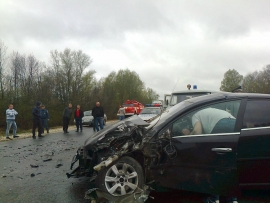 На рязанском участке М5 «Урал» столкнулись легковой Opel и грузовик Mercedes