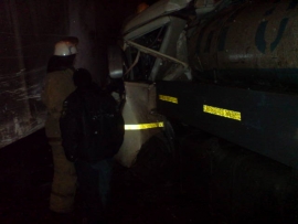 В Рязани столкнулись большегруз Scania и молоковоз «КамАЗ»