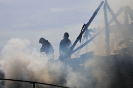 В Спасском районе сгорела усадьба, есть пострадавший