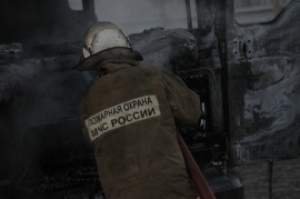В Михайловском районе загорелся комбайн