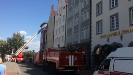 На улице Мюнстерской в Рязани произошёл пожар в гостинице