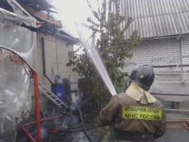 В Кораблинском районе загорелся жилой дом