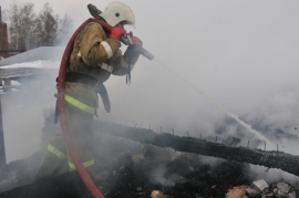 На пожаре в михайловской деревне пострадал человек