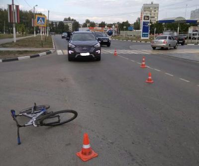 В Сасово юный велосипедист угодил под колёса иномарки