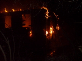 В Рыбновском районе сгорел жилой дом
