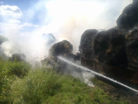 Огонь уничтожил десять тонн сена в Спасске