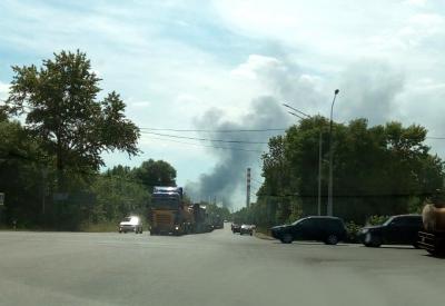 На Ряжском шоссе в Рязани произошёл пожар