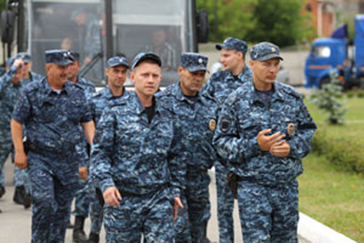 В Рязани встретили сводный отряд полицейских, прибывших с Северного Кавказа