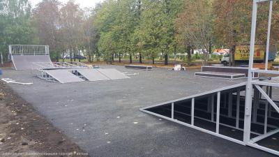 На Московском шоссе в Рязани возводят скейт-парк