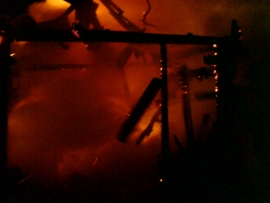 В Сасово сгорел дачный дом