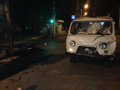 В центре Рязани погиб мотоциклист, совершивший столкновение с УАЗом