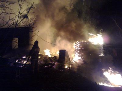 Жилой дом сгорел в Сапожковском районе