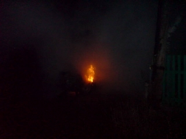 В Старожиловском районе ночью сгорел автомобиль