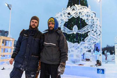 Рязанские скульпторы представят свою новую работу из льда в Латвии