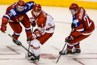Игрок ХК «Рязань» отметился в первом матче сборной России на молодёжном чемпионате мира