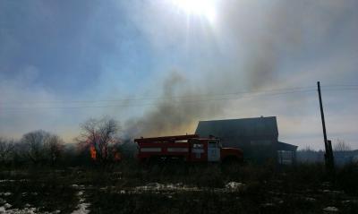 В шацком селе Сявель в Рязанской области горят пять домов