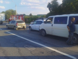 В Рязанском районе на трассе М5 столкнулись пять автомобилей