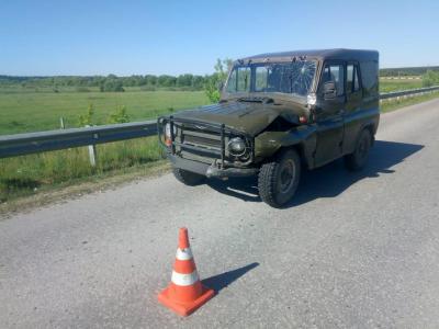 Близ Шилово УАЗ столкнулся с Renault, пострадал водитель иномарки