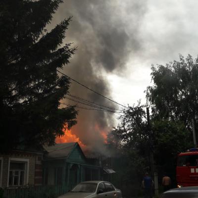 В Рязани произошёл пожар в Дашково-Песочне
