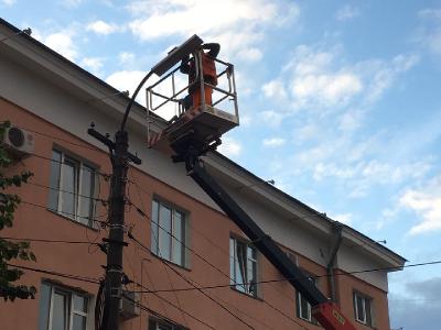 На улице Щедрина в Рязани заменили 18 светильников