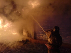 В Клепиковском районе огонь уничтожил хозпостройку