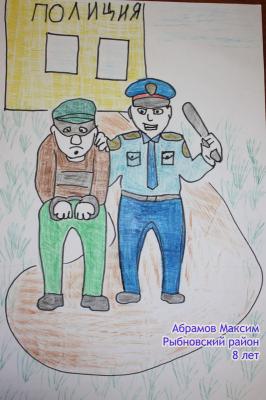 Юные рязанцы нарисовали своих родителей, работающих в полиции