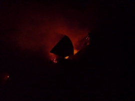 Ночью в центре Рязани сгорели строительные вагончики