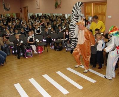 Сотрудники рязанской ГИБДД привели в школу зебру 