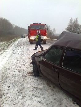 На дороге Рязань – Ряжск столкнулись ВАЗ-2114 и Volvo, есть пострадавшие