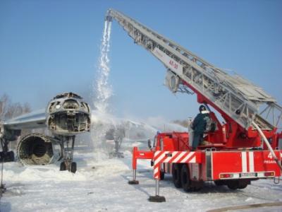 Рязанские пожарные потушили самолёт