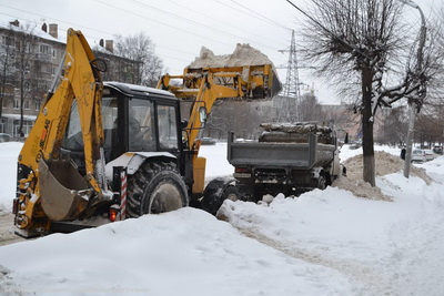 За сутки с улиц Рязани вывезли свыше 500 кубометров снега