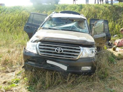 Близ Ермиши при опрокидывании Toyota Land Cruiser пострадал ребёнок