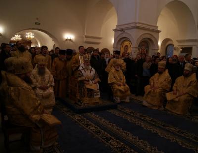 Святейший патриарх Кирилл вручил рязанскому епископу Дионисию архиерейский жезл
