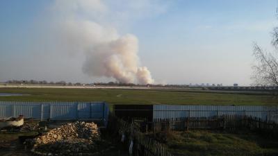 В Рязани вновь загорелась сухая трава