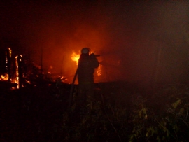Огонь уничтожил дом, повредил постройки и машину в Рязанской области