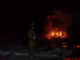 В Милославском районе на пожаре пострадал человек