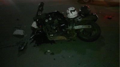 На площади Ленина мотоцикл влетел в иномарку, пострадали три человека