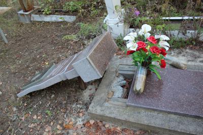 Близ Рыбного задержан подросток, сломавший несколько памятников на кладбище