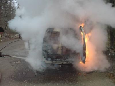 Citroen Berlingo сгорел в Клепиковском районе