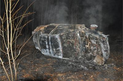 Водитель перевернувшегося в Шацком районе ВАЗ-2110 сгорел вместе с автомобилем
