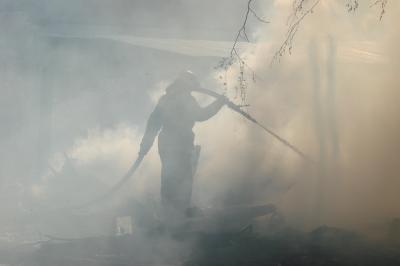 В Спасском районе огонь уничтожил целое домовладение