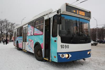По Рязани курсирует самый новогодний троллейбус