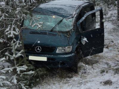 Близ Касимова Mercedes улетел в кювет, пострадали четыре человека
