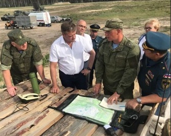 Николай Любимов выехал на лесной пожар в Рыбновском районе