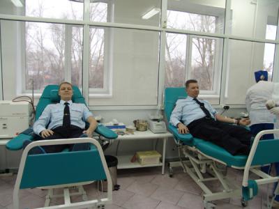 Сотрудники рязанской ГИБДД безвозмездно сдали кровь