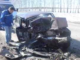 Ford Kuga смял ВАЗ-2107 в Рязанском районе