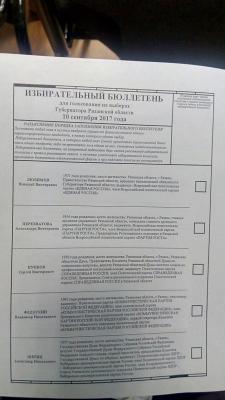 Рязоблизбирком утвердил бюллетень на губернаторские выборы
