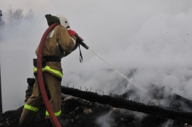 В Спасском районе сгорел кирпичный дом 